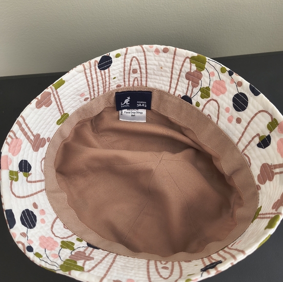 Kangol Abstract Pattern Bucket Hat - White, Pink, Green - Picture 4 of 7